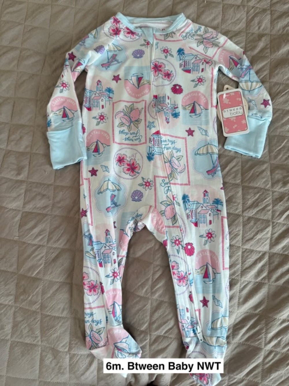 6m. Btween Baby Bamboo Footie Sleeper NWT